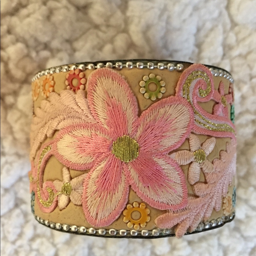 Wide East Indian Cuff Bracelet